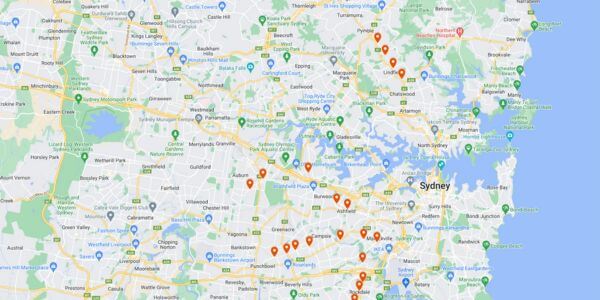 Map Image of Transport Oriented Development in NSW